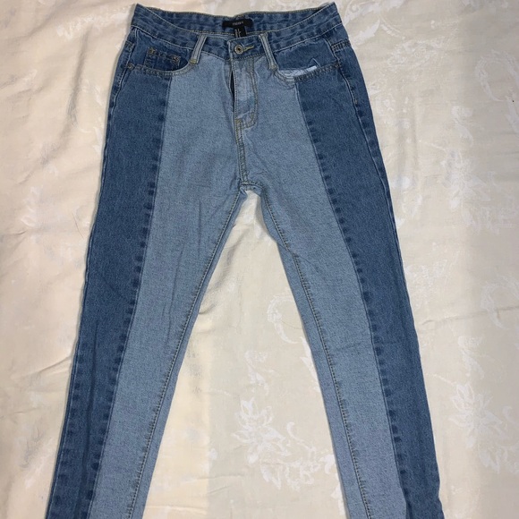 split tone jeans